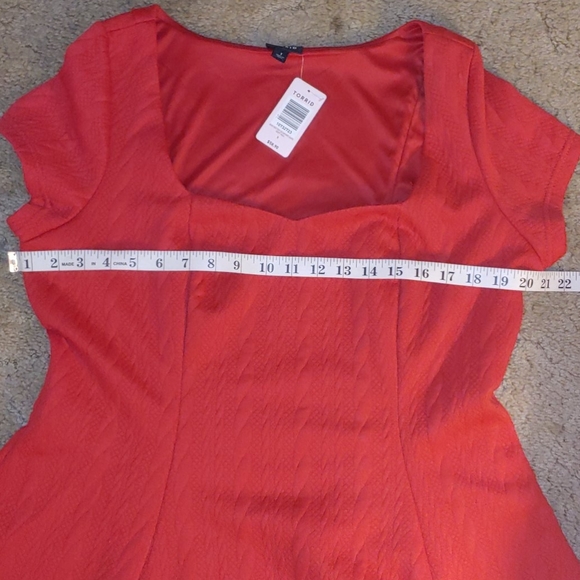 NWT- Torrid textured knit skater dress size 1 - Picture 3 of 10